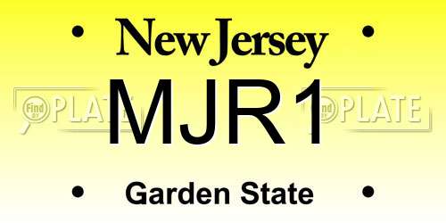 MJR1 New Jersey License Plate