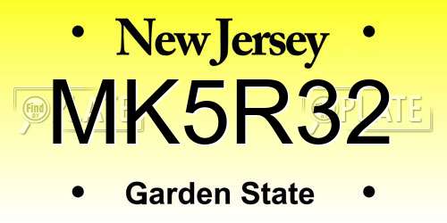 MK5R32 New Jersey License Plate