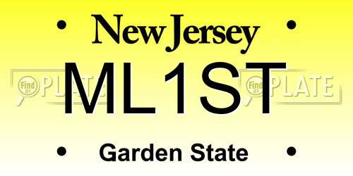 ML1ST New Jersey License Plate