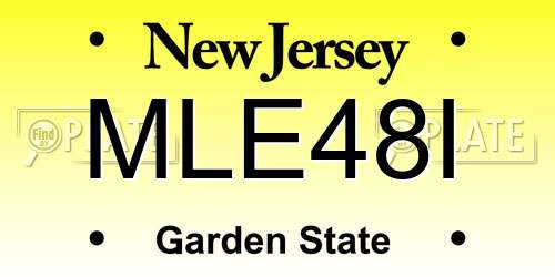 MLE48I New Jersey License Plate