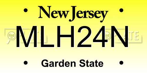 MLH24N New Jersey License Plate
