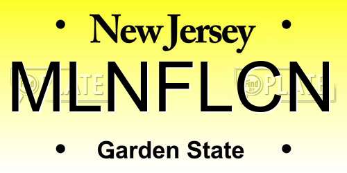 MLNFLCN New Jersey License Plate