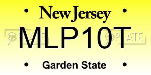 MLP10T New Jersey License Plate