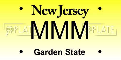 MMM New Jersey License Plate