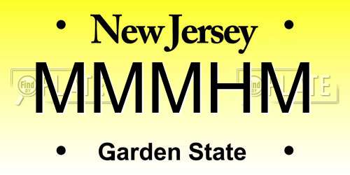 MMMHM New Jersey License Plate