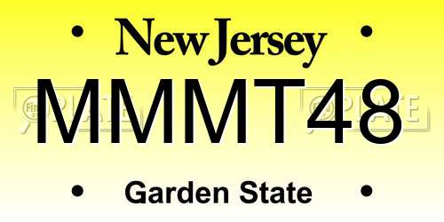 MMMT48 New Jersey License Plate