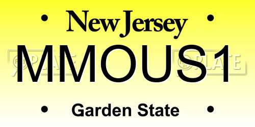 MMOUS1 New Jersey License Plate