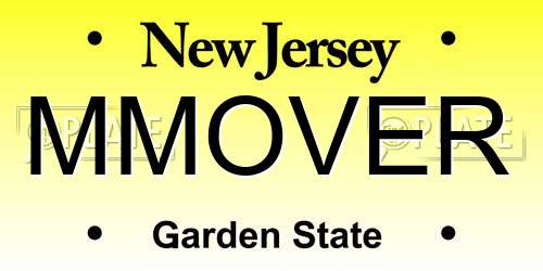 MMOVER New Jersey License Plate
