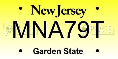 MNA79T New Jersey License Plate