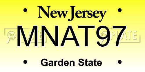 MNAT97 New Jersey License Plate