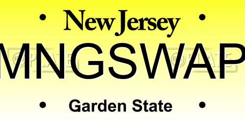 MNGSWAP New Jersey License Plate