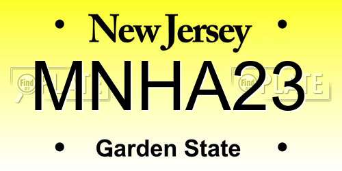 MNHA23 New Jersey License Plate