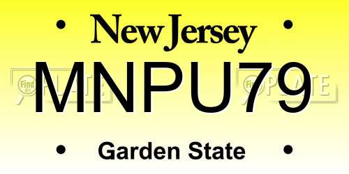 MNPU79 New Jersey License Plate