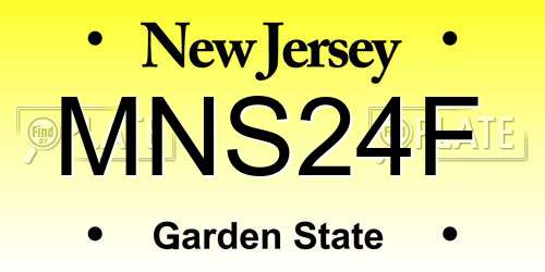 MNS24F New Jersey License Plate