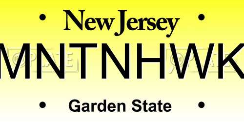 MNTNHWK New Jersey License Plate