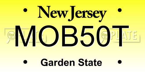MOB50T New Jersey License Plate