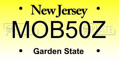 MOB50Z New Jersey License Plate