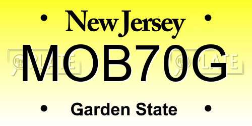 MOB70G New Jersey License Plate
