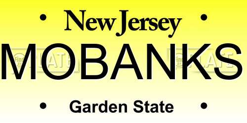 MOBANKS New Jersey License Plate