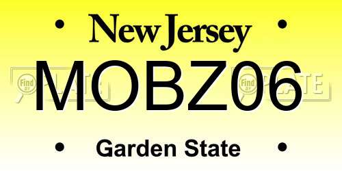 MOBZ06 New Jersey License Plate