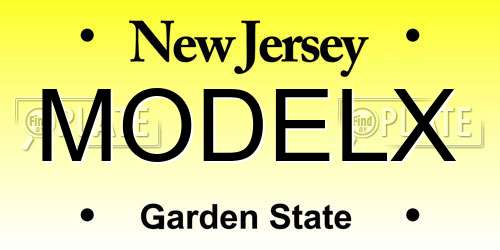 MODELX New Jersey License Plate
