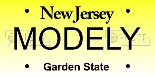 MODELY New Jersey License Plate
