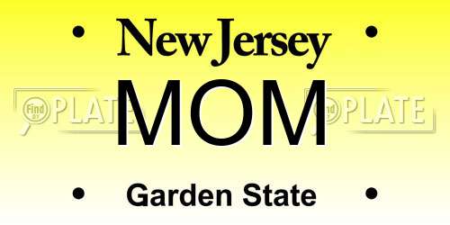MOM New Jersey License Plate