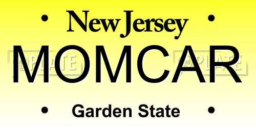 MOMCAR New Jersey License Plate