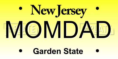 MOMDAD New Jersey License Plate