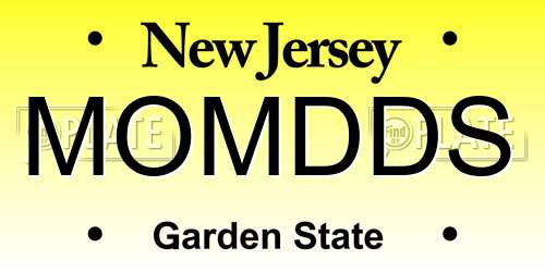 MOMDDS New Jersey License Plate