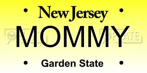MOMMY New Jersey License Plate