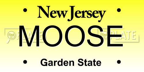 MOOSE New Jersey License Plate