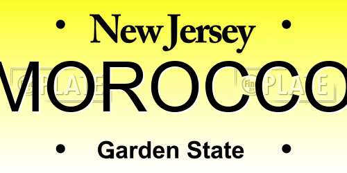 MOROCCO New Jersey License Plate