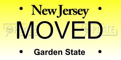 MOVED New Jersey License Plate