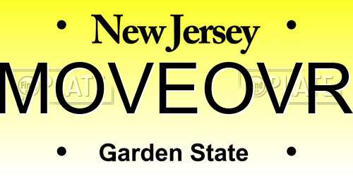 MOVEOVR New Jersey License Plate