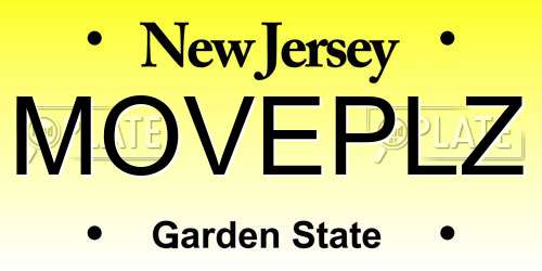 MOVEPLZ New Jersey License Plate