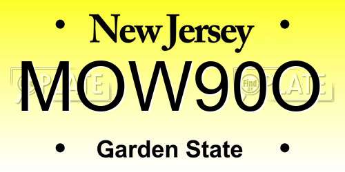 MOW90O New Jersey License Plate
