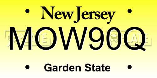 MOW90Q New Jersey License Plate