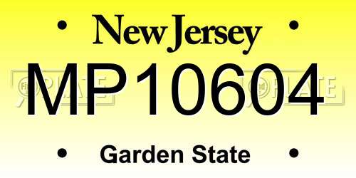 MP10604 New Jersey License Plate