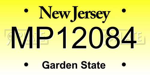 MP12084 New Jersey License Plate