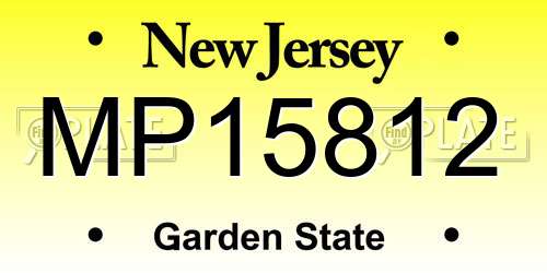 MP15812 New Jersey License Plate