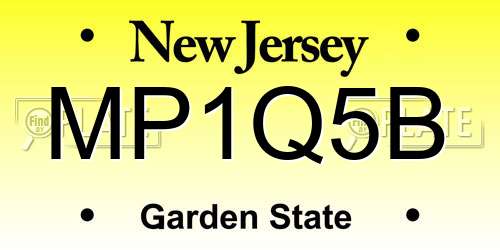 MP1Q5B New Jersey License Plate