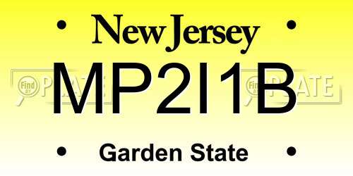 MP2I1B New Jersey License Plate
