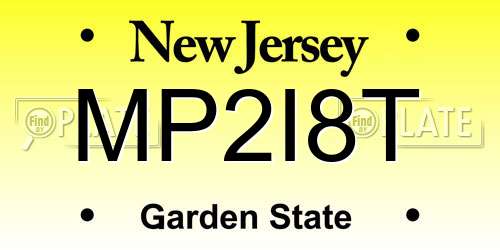 MP2I8T New Jersey License Plate