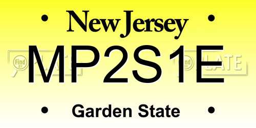 MP2S1E New Jersey License Plate