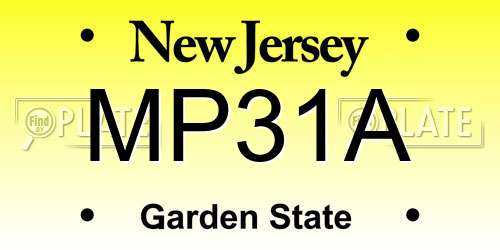 MP31A New Jersey License Plate