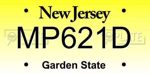MP621D New Jersey License Plate