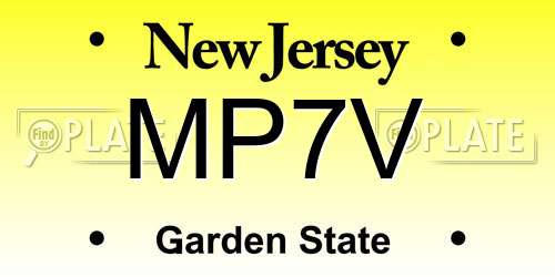 MP7V New Jersey License Plate