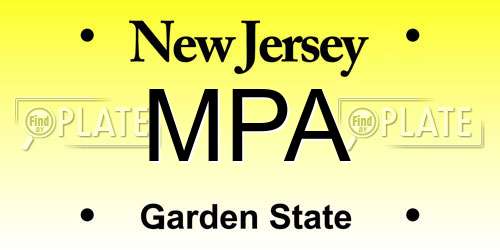 MPA New Jersey License Plate