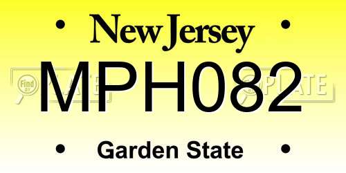 MPH082 New Jersey License Plate